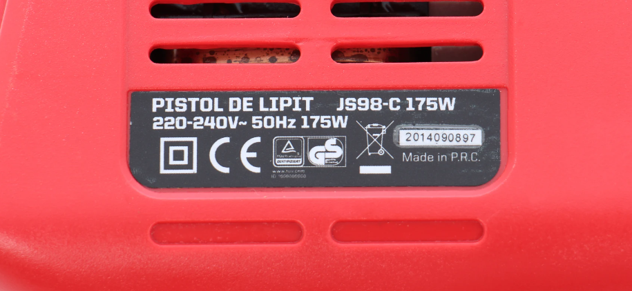 Pistol de lipit cu fludor, 175 W, cu valiza si accesorii